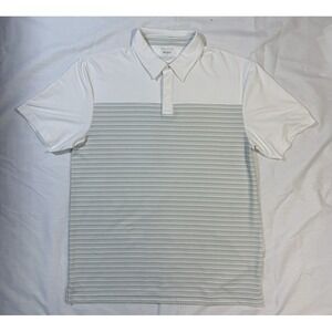 OGIO‎ Ace Collection Men's Short Sleeve Golf Polo Grey White Striped Size L